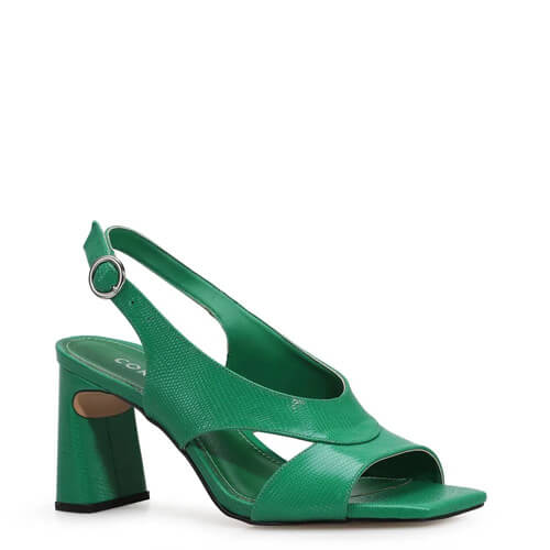 Sandália Mini Lezard – Couro Verde
